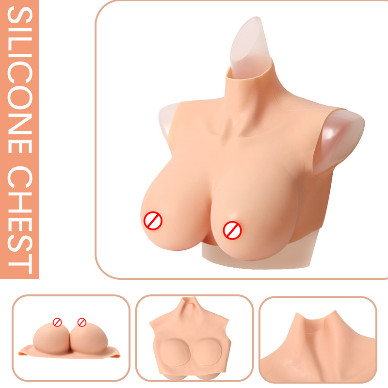 Crossdresser Cosplay Realistic False Silicone boobs Artificial breast form G Cup Drag Queen with silicone and cotton filled