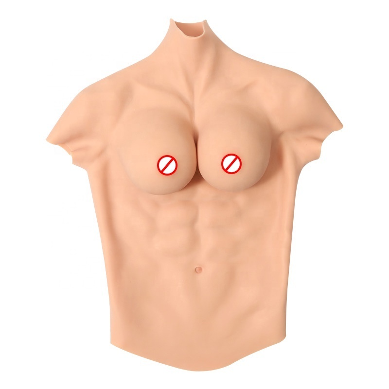 2023 hot sale artificial breast silicone and rubber muscle suit crossdresser for Cosplay  for men shapewear