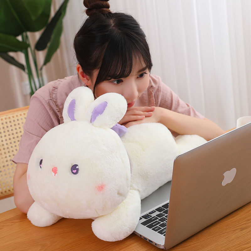 bunny toy custom plush long ear rabbit stuffed doll elf rabbit plush toy logo stuffed mascot sleeping baby doll toy rabbit