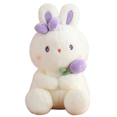 bunny toy custom plush long ear rabbit stuffed doll elf rabbit plush toy logo stuffed mascot sleeping baby doll toy rabbit