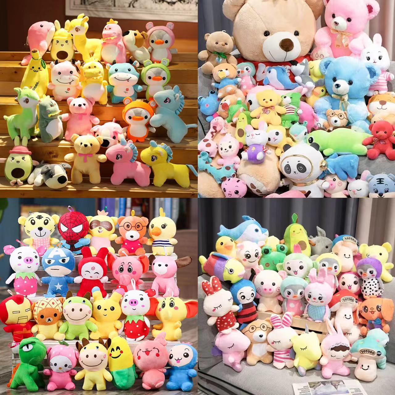 Factory Cheap Promotional crane machine 20-25cm Plush toys claw machine doll plush stuffed animal toys