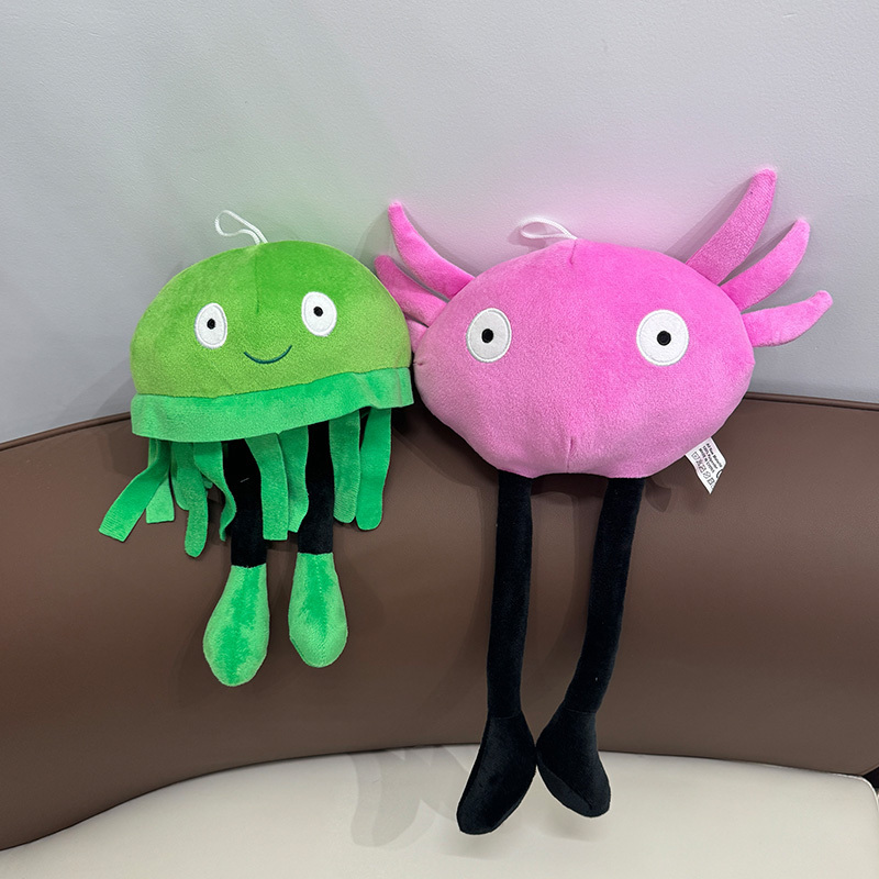 Kawaii Peluches Pink Salamander Sea Toys Stuffed Animal Toys Green Jellyfish Plushies Kinito Pet Gift