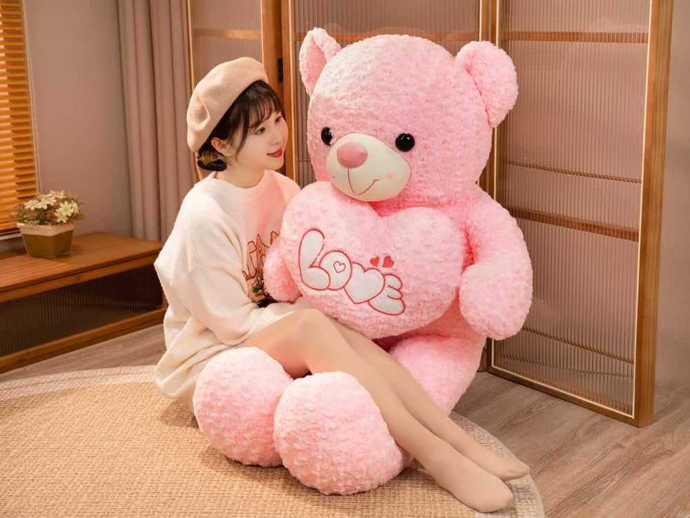 Wholesale Mega Size Bear Valentines Stuffed Animal Toys Heart Ted-dy Bear Plush Pillow Gifts