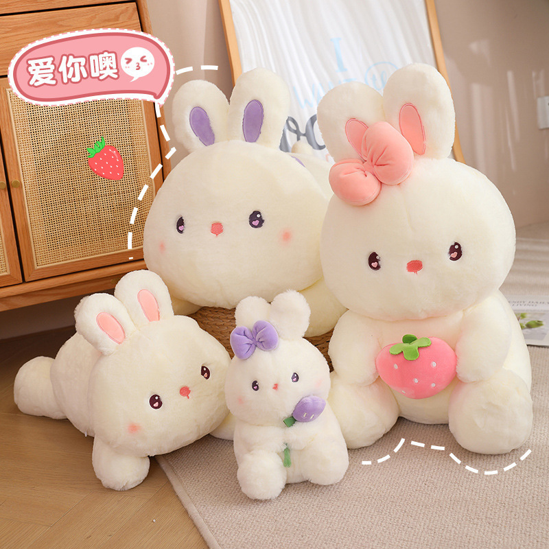 bunny toy custom plush long ear rabbit stuffed doll elf rabbit plush toy logo stuffed mascot sleeping baby doll toy rabbit