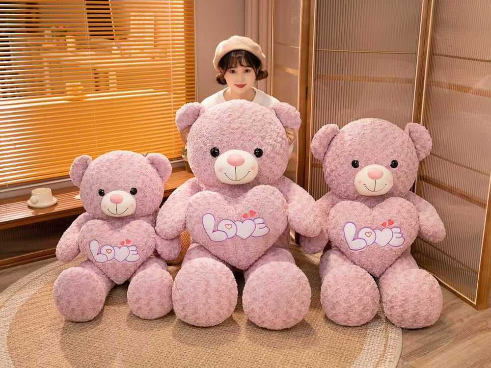 Wholesale Mega Size Bear Valentines Stuffed Animal Toys Heart Ted-dy Bear Plush Pillow Gifts