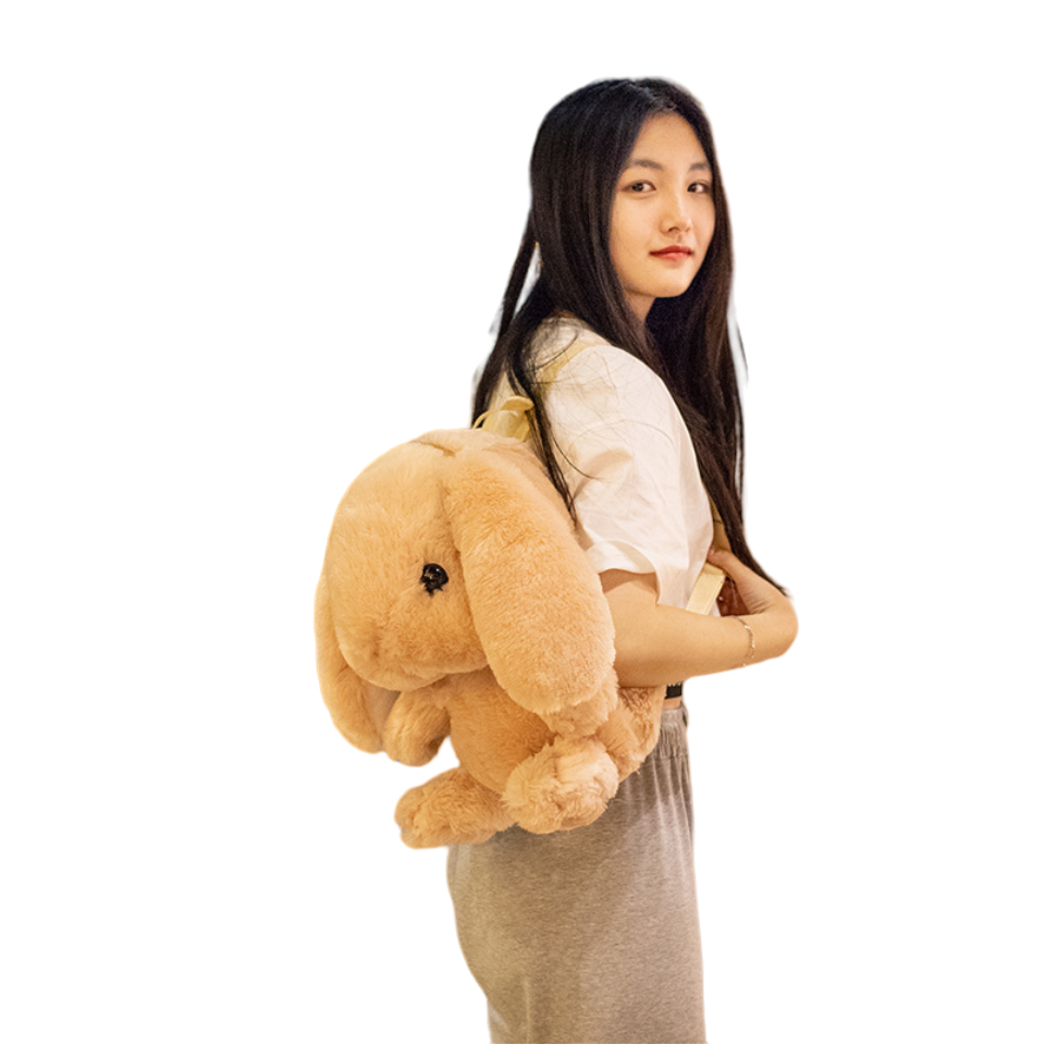 High Quality 50cm Rabbit Plush Bag Cosmetic Plush Stuffed Animal Personalised Bunny Backpack For Girls Kids