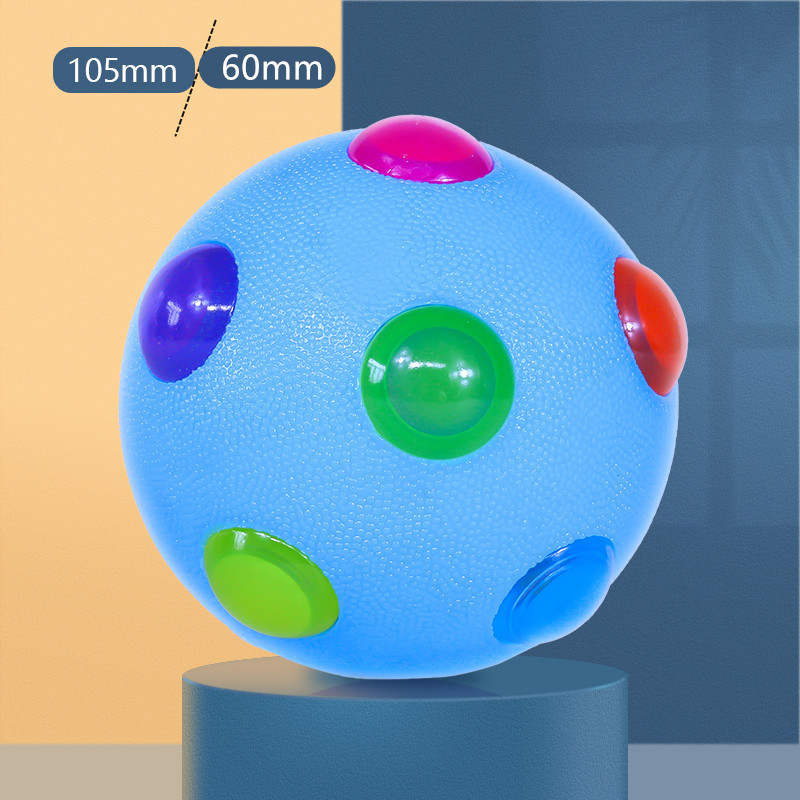 Factory Wholesale TPR Luminous Led Elastic Pet Dog Cat Toy Ball Durable Molar Interactive Flashing Pet Chew Ball Toy