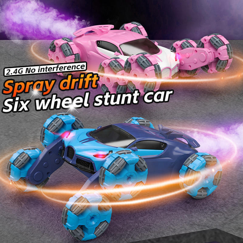 Gesture Control Drift Stunt Six wheel Rc Car Swing Arm Colorful Lights Music Left Right Drift Remote Control Car