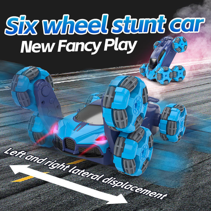 Gesture Control Drift Stunt Six wheel Rc Car Swing Arm Colorful Lights Music Left Right Drift Remote Control Car