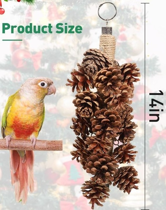 Home Pet Bird Fun Toy Multicolored Durable Hanging Cage Keep Active Toy Bird Exercise Swing Chew Toys