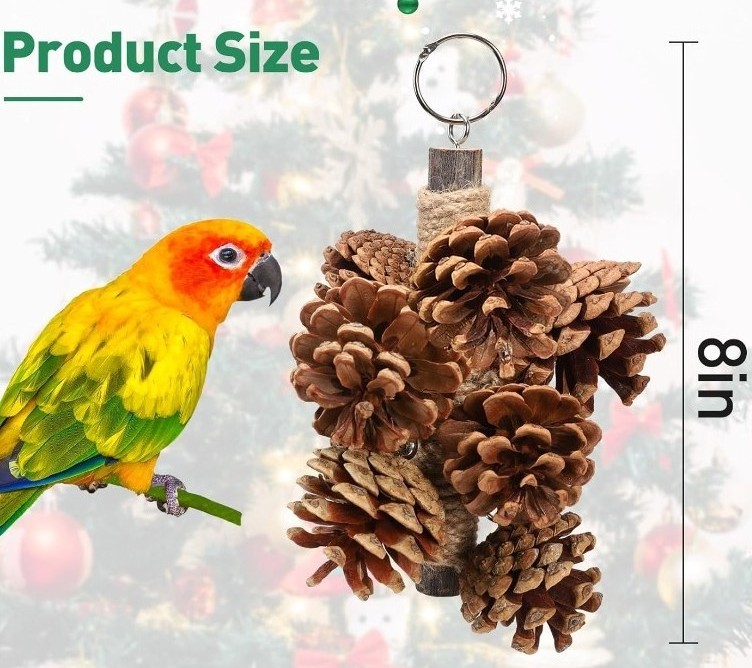 Home Pet Bird Fun Toy Multicolored Durable Hanging Cage Keep Active Toy Bird Exercise Swing Chew Toys