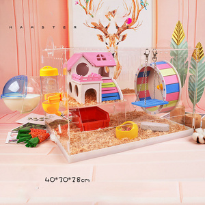 Hot sale luxury cheap big clear cute hamster cages large transparent acrylic