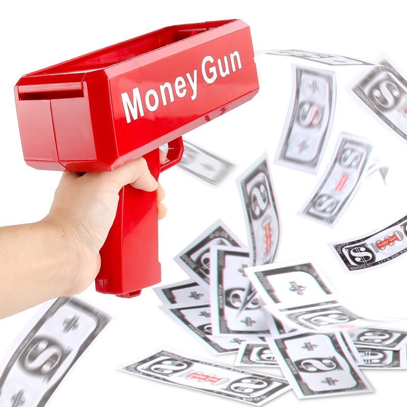 Toy Gun Custom Gold Shooter Gun Money Refill Party Toy Make It Rain Machine Cash Gun Money