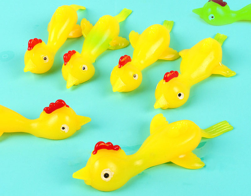 Pressure Relief Sticky Wall April Fools Turkey Catapult Finger Stretchy Rubber Chicken Kids Novelty Party Toy Children Gift