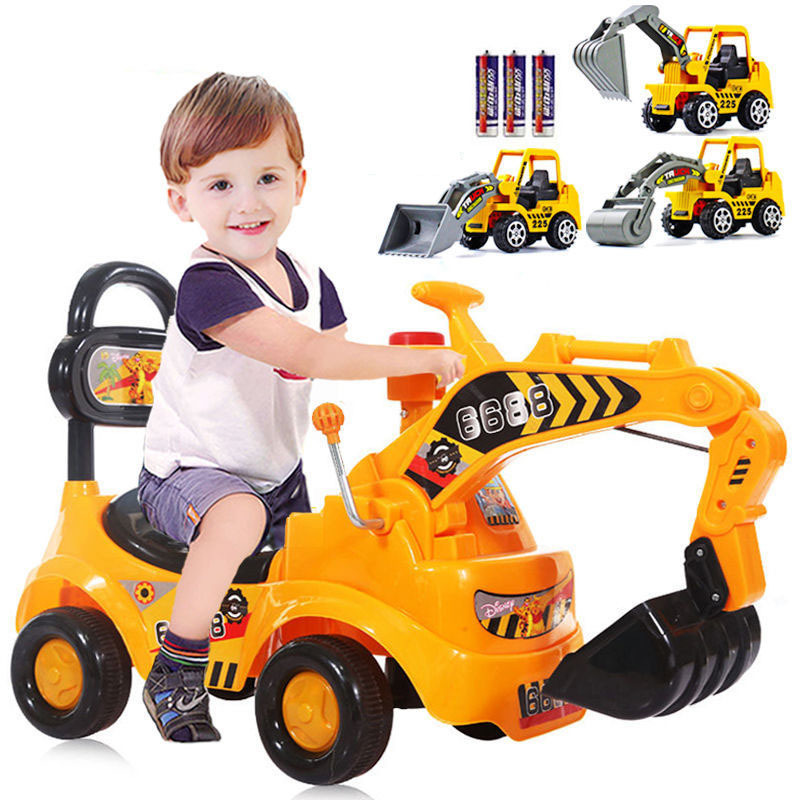 Hot Sale Fashion Children baby music and lights Ride on Excavator toy car