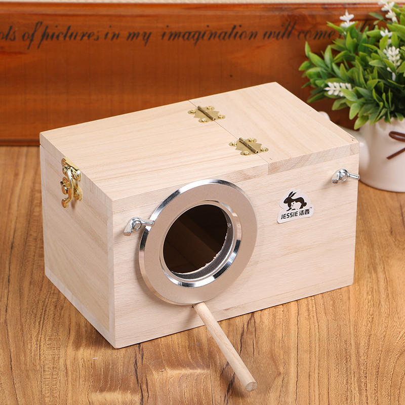 Budgie Bird Nest Box House Wood Breeding Box For Lovebirds Parrotlets Mating Box