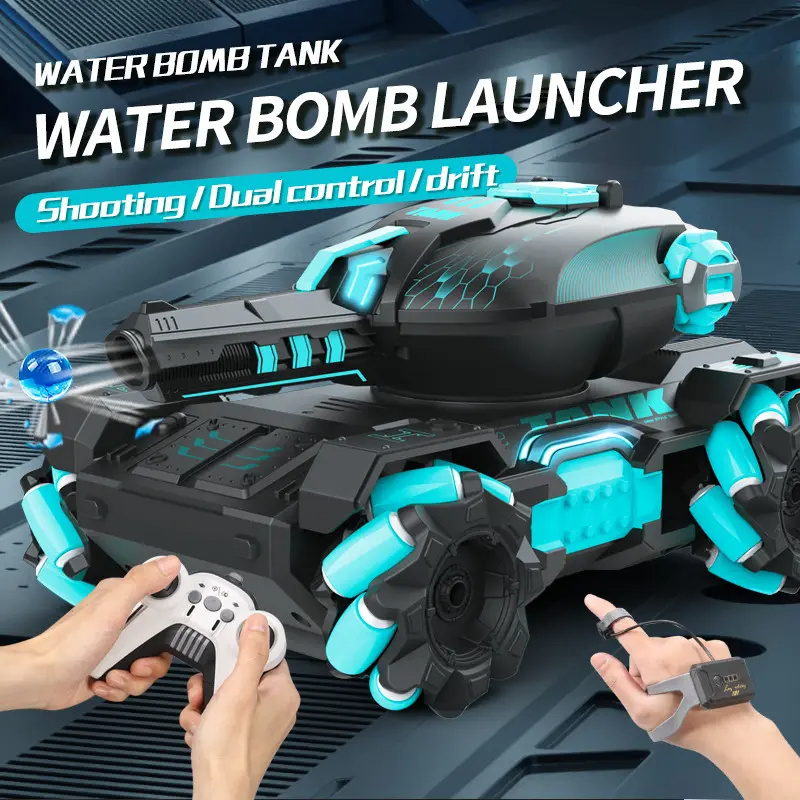 Remote Control Car Water Bomb Marbles Shooting Cannon High Speed Off Road  Stunt Functions Remote Control Tank Car