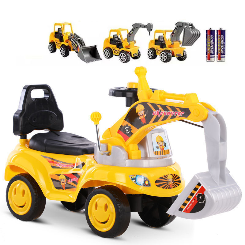 Hot Sale Fashion Children baby music and lights Ride on Excavator toy car