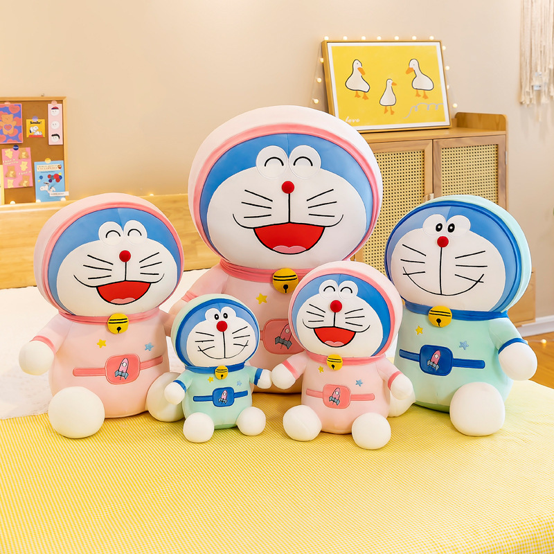 High quality doraemon dolls plush toys jingle cat doraemon dolls blue fat lazy people with sleep pillow plush toys