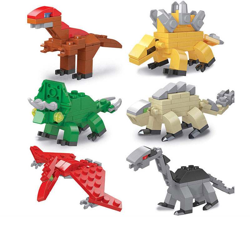 DIY in dinosaur Insects capsule animal car fun egg small particle building blocks early education intellectual toys