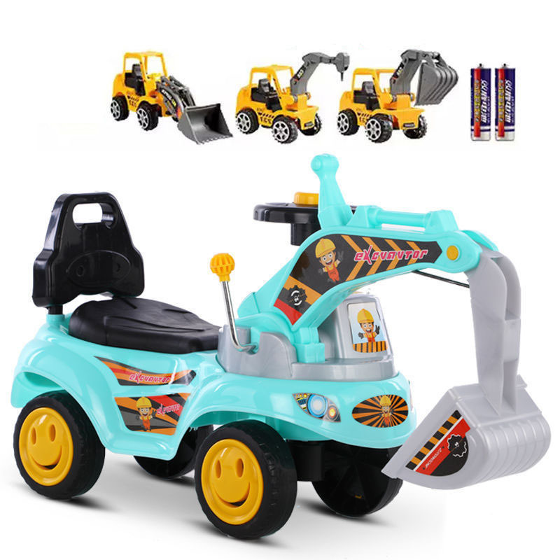 Hot Sale Fashion Children baby music and lights Ride on Excavator toy car