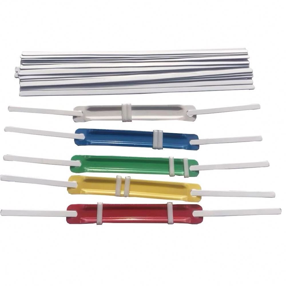 2-Piece Paper Fasteners Plastic Organizer Binders Paper Fasteners Colorful Documents Files Clip