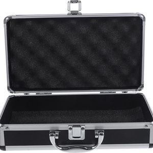 Black Briefcase Portable Tool Case Aluminum Hard Case Foam Aluminum Carrying Case