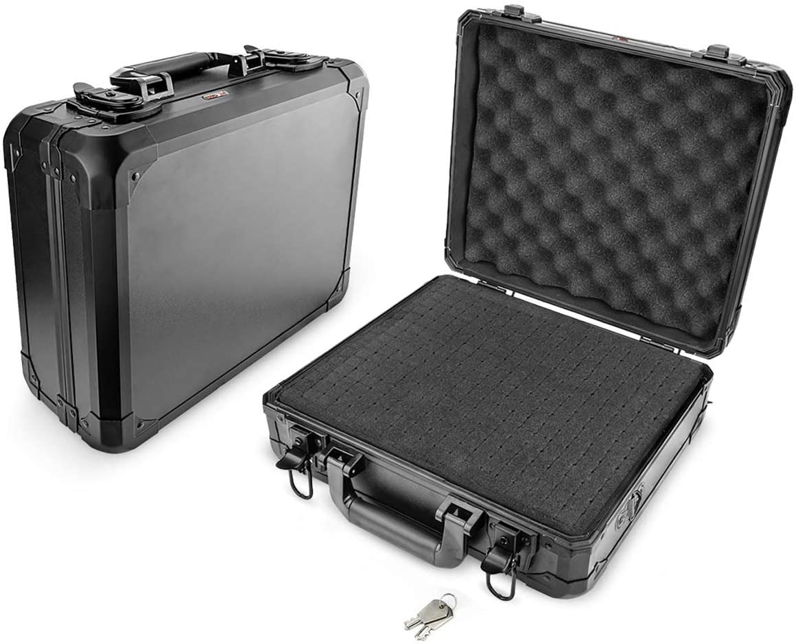 Custom Large Briefcase Hand Tool Locking Box Waterproof Boxes Outdoor Set Aluminium Case with Foam Padding