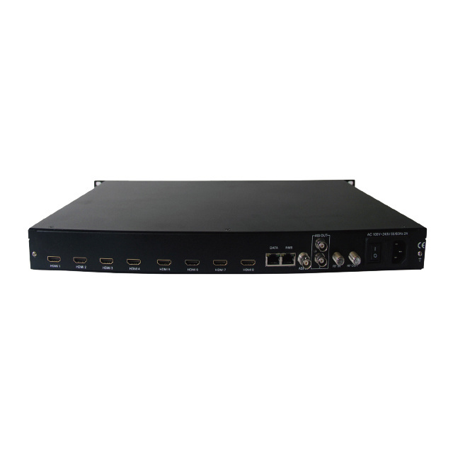 8CH HD video to DVB ATSC ISDB-T Encod Modulator 2 ISDB-T RF Output QAM Modulator