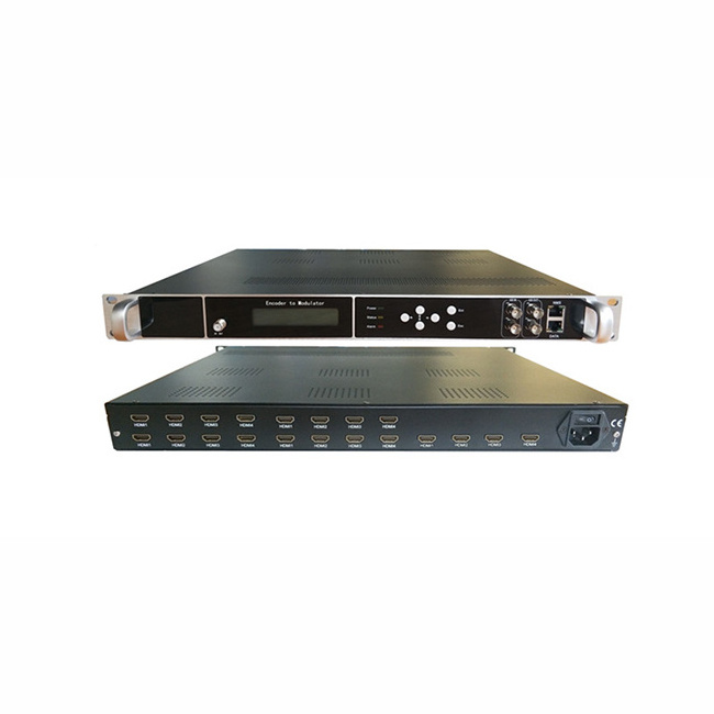 8CH HD video to DVB ATSC ISDB-T Encod Modulator 2 ISDB-T RF Output QAM Modulator