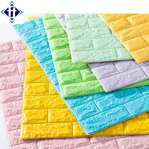 Multi-color Brick Self Adhesive 3D Foam Wallpaper