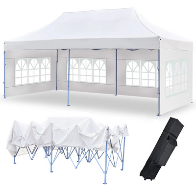 10x20 Pop Up Canopy Tent with Side Walls and Window Tent Gazebo Party Commercial Tent