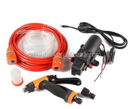 Portable Car High Pressure Washer 100W 160PSI High Pressure Self-Priming Car Wash Water Pump 12V Clean Kit