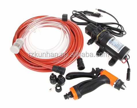 Portable Car High Pressure Washer 100W 160PSI High Pressure Self-Priming Car Wash Water Pump 12V Clean Kit