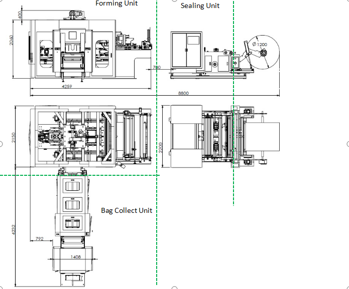 Used fully ultrasonic non woven box bag making machine automatic pouch making machine