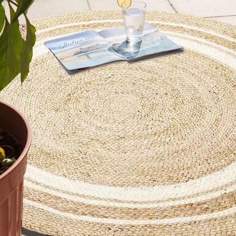 digital printing jute carpet with modern design of jute modern round carpet large size living room rug