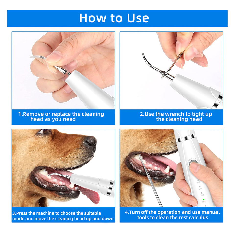 Oral irrigator tonsil stone remover tooth cleaner ultrasonic plaque remover for dogs