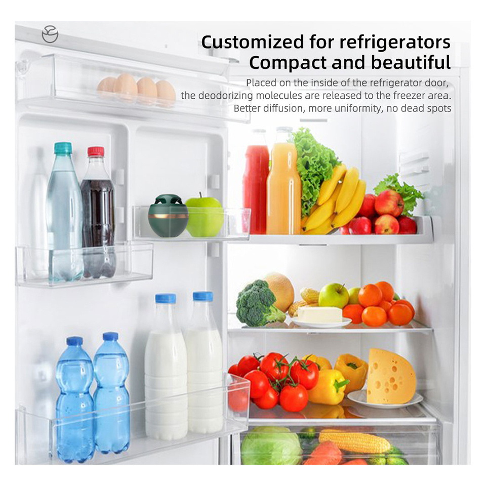 Custom Label  fridge odor household mini compact rechargeable refrigerator deodorizer  Fridge Ozonator