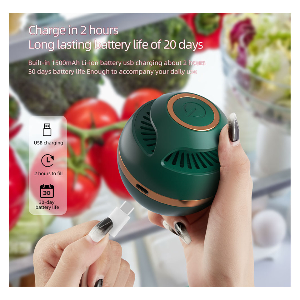 Portable usb rechargeable refrigerator deodorizer deodorizer fridge  air fresheners smell remover