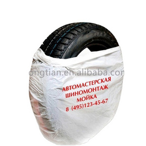 White color disposable plastic PE bag for car tire/wheel  indoor storage