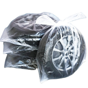 Car Tyre Storage Bag Waterproof Heavy Duty Washable Tear Proof Black White Wheel Cover Car Plastic Tire Bags