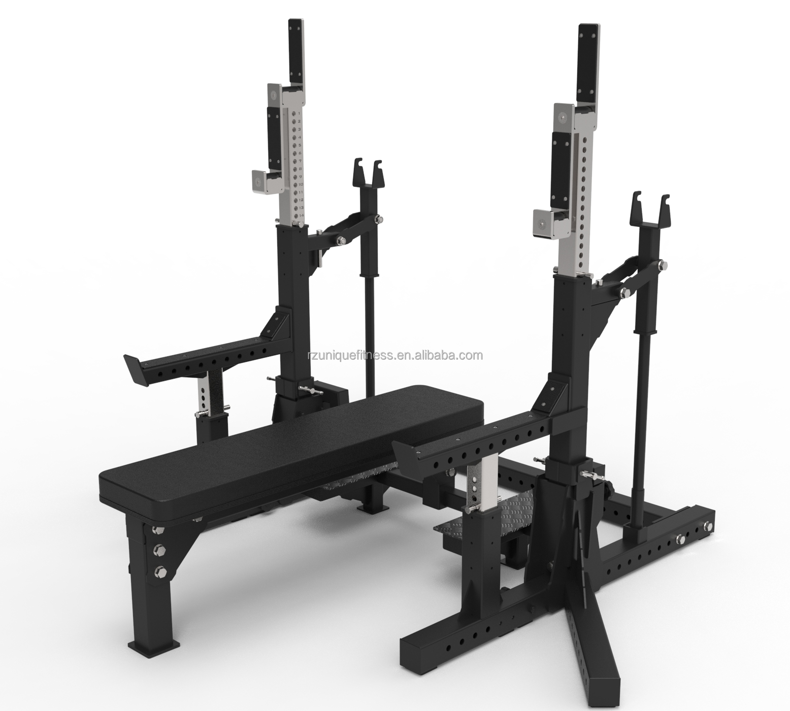 3x3  Squat Steering Fitness Power Rack Gym IPF Competition Powerlifting Bench Combo Rack