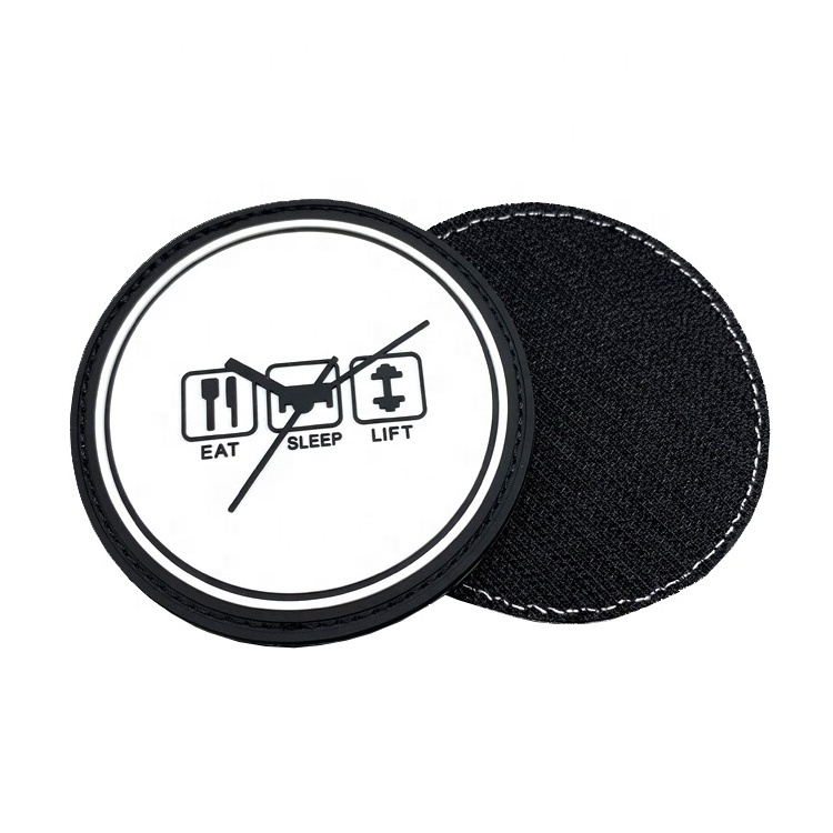 New Design Custom Hook on Soft Silicone Labels Patches with High Quality Machine Printed Silicone Logo