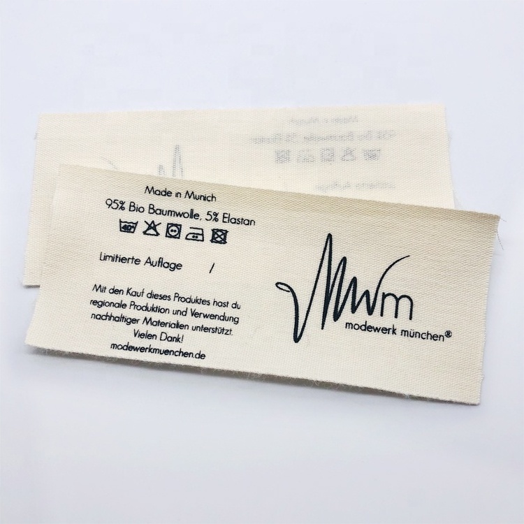 Custom Cotton Woven Label with Your Brand Logo,Soft Cotton Woven Label