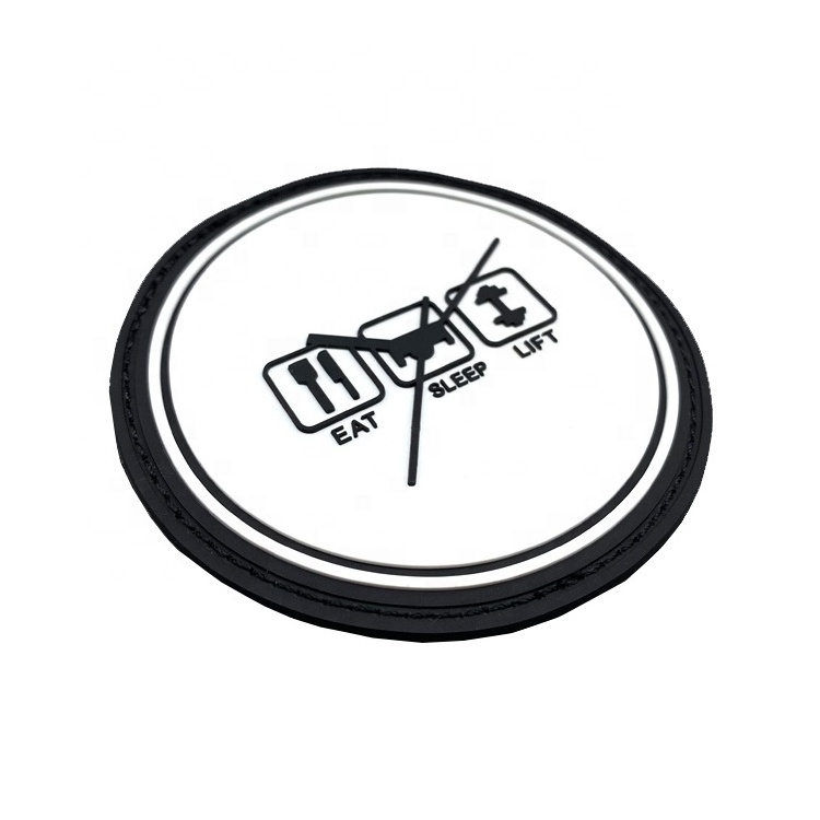 New Design Custom Hook on Soft Silicone Labels Patches with High Quality Machine Printed Silicone Logo