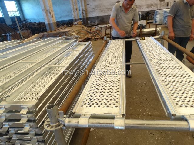 Galvanized 320MM Layher Type Scaffolding Steel Plank