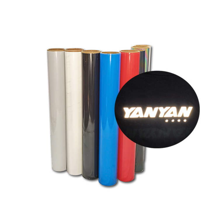 Yanyan Thermal Press HTV Transfer film rolls clear vinil Heat Transfer Reflective Vinyl for Textiles