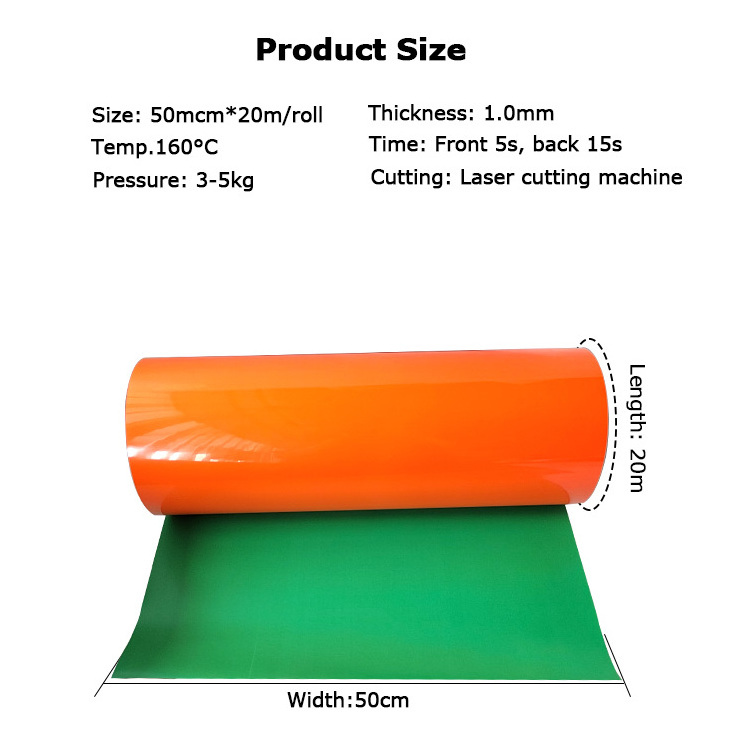 Wholesale High Density foam thick heat press 0.8mm thickness two-color film Silicone 3d tpu thick heat transfer vinyl