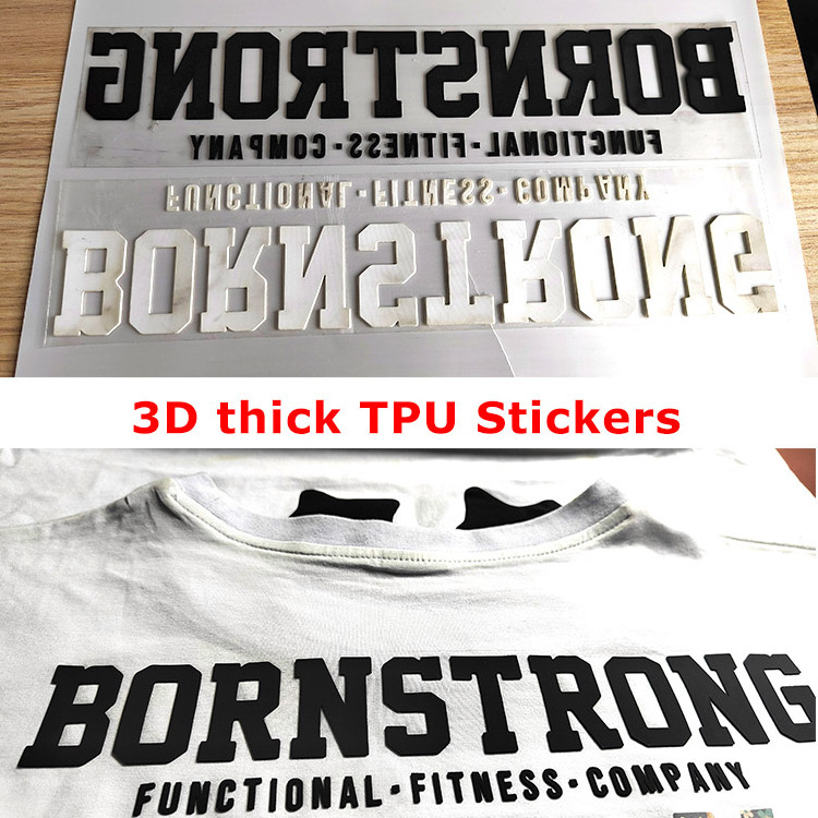 High Density Reusable Custom 1.8Mm 3D Logo Label Iron On Patch T Shirt Decals Heat Press Stickers Transfer Printing For Garment