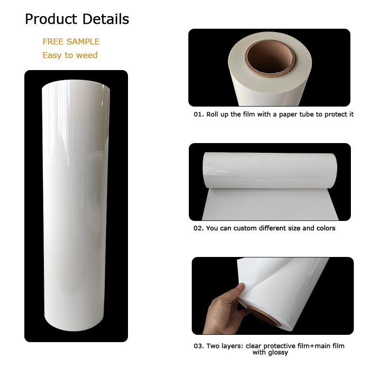 Yanyan Reusable Easy Weeding Htv Textile Vinilo Roll Luxury Film Press Iron On White Pu Heat Transfer Vinyl For Heat Press